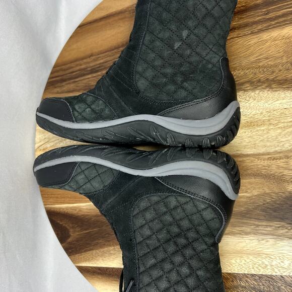 Patagonia Wintertide Waterproof Boots Black Faux Fur Lined Size 7.5 Lace Up - Picture 5 of 8